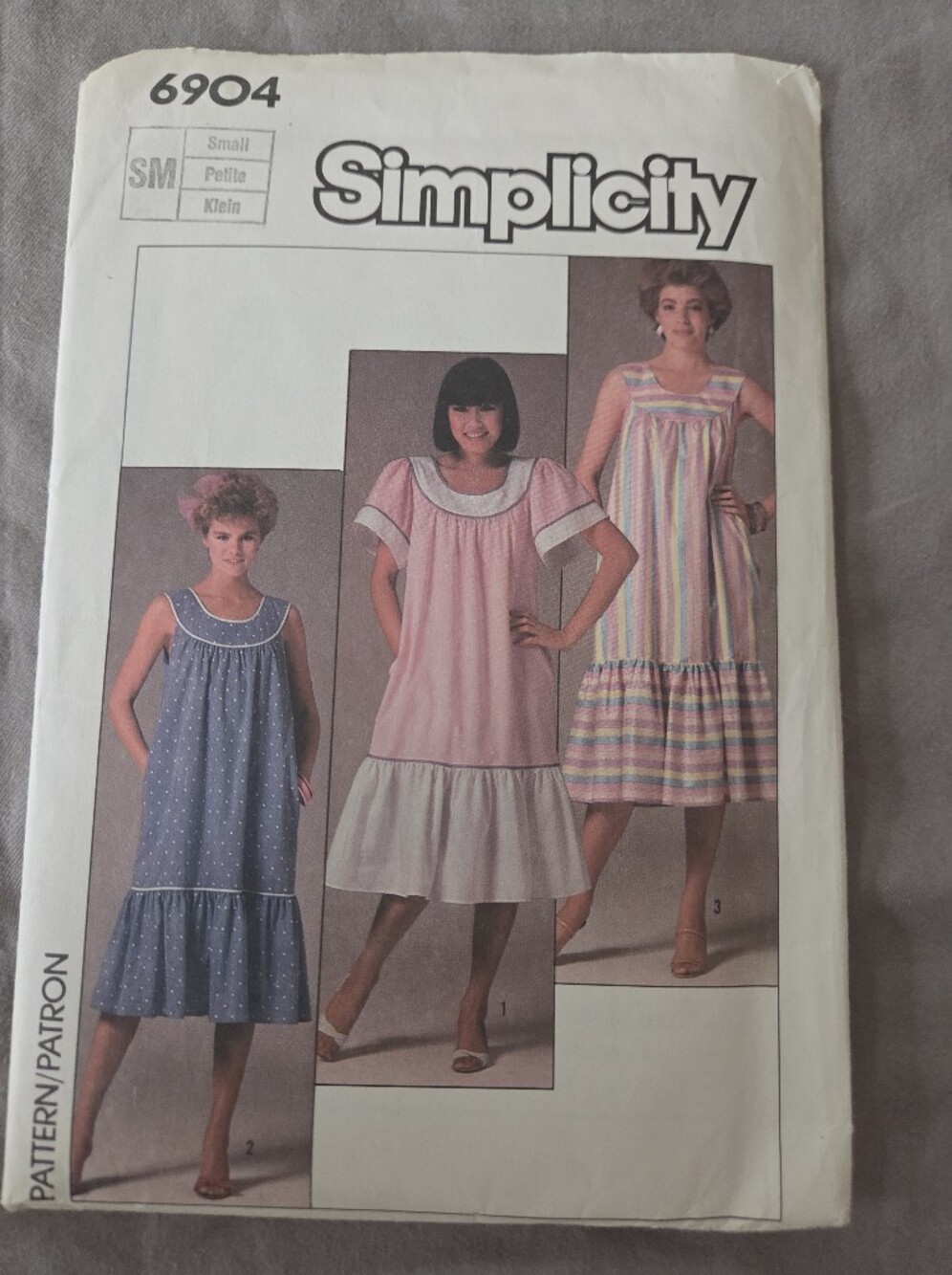 Vintage Simplicity 6904 Dress Sewing Pattern Size Small Petite